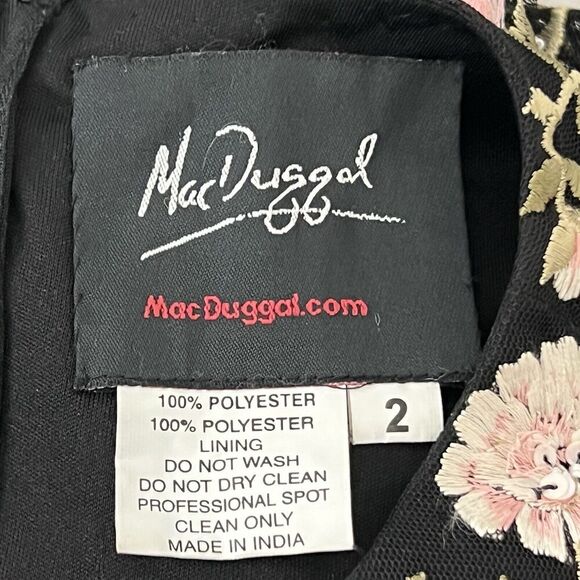 Mac Duggal Size 2 Sequin Embroidered Gown Blouson Sleeves Dress Style 35111 New - Picture 9 of 9